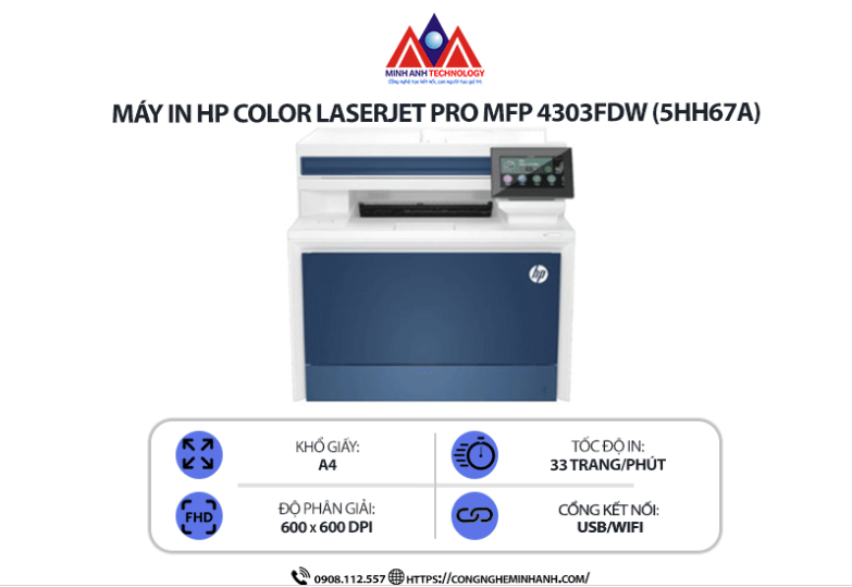 Tổng quan máy in HP Color LaserJet Pro MFP 4303fdw